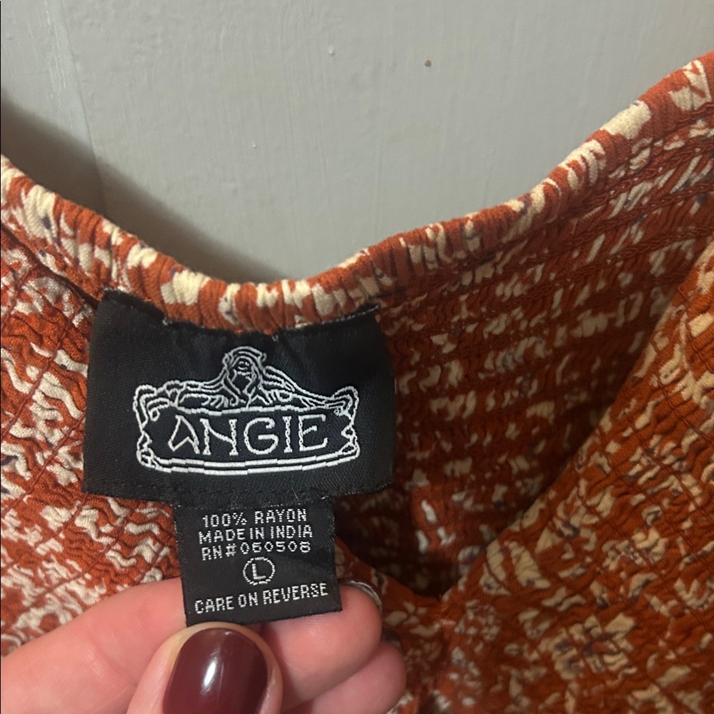 Angie Terracotta Patterned Top - Picture 2 of 2